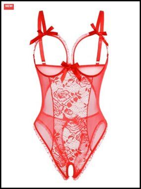 Lace Babydoll Bodysuit for Women Sexy Lingerie Teddy